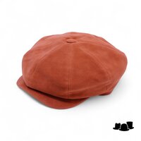 wigens newsboy retro cap cotton burnt orange