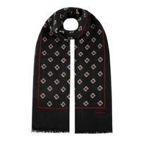 stetson scarf wool ornamenten kruis zwart