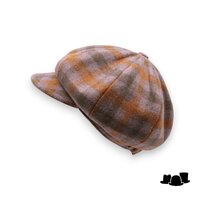 alfonso deste ballonpet krizia wol mix blokruit oranje taupe