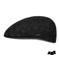 kangol flatcap 504 cross weave zwart