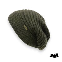 bronte muts faraona alpaca wol mix dubbelgebreid dark green