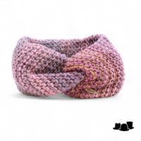 bronte haarband camille knitted wolmix pink and grey