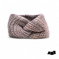 bronte haarband camille knitted wolmix beige and grey