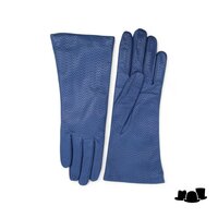 caridei lange dameshandschoenen cecile leather pinhole petrol