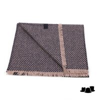 city sport sjaal kasjmier wol mix dessin beige zwart