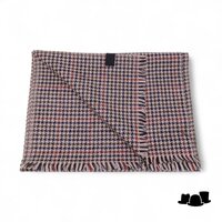 city sport sjaal kasjmier wol mix pied de poule beige