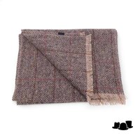 city sport sjaal british tweed visgraat ruit beige
