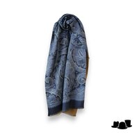 city sport sjaal zijde wol paisley navy celestial beige