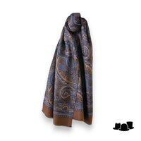 city sport sjaal zijde wol paisley caramel celestial