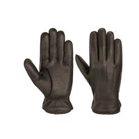 stetson handschoenen deer leather cashmere dark brown