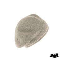 fiebig baret gebreid wolmix beige