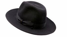 borsalino fedora brede rand amedeo qs haarvilt zwart 