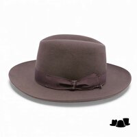 borsalino qs folar fedora brede rand haarvilt bast bruin