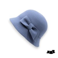 seeberger cloche wolvilt strik sky blue