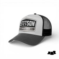 stetson trucker cap gasoline grey black