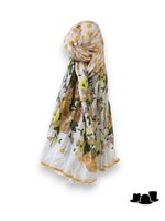 onkar zomer sjaal katoen yellow flowers