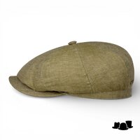 stetson newsboy cap hatteras linen khaki