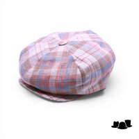 city sport ballonpet linnen tartan multicolour peach