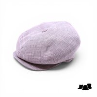 city sport ballonpet linnenmix tartan gemeleerd taupe blauw