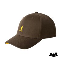 kangol baseball cap flexfit wool peat brown