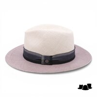 vintimilla fedora klassiek 2tone panama naturel grijs 