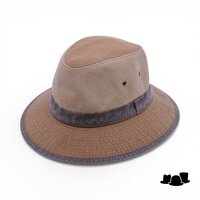 crambes safari outdoor hoed katoen threecol ecaille beige kaki