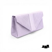 maddox korte handtas sinamay en satijn lavendel