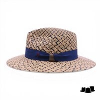 alfonso deste fedora panama chicago 2tone blauw