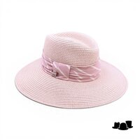 bedacht zomer fedora brede rand hedion cellulose blush