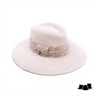 bedacht zomer fedora brede rand hedion cellulose beige