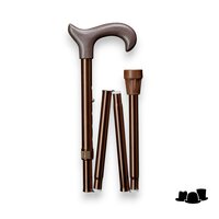 gastrock uni ergonomic derby opvouwbare wandelstok bronze