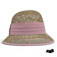 seeberger cloche seagrass strohoed pink