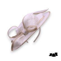bedacht fascinator bristol matelot strik sinamay wit naturel 
