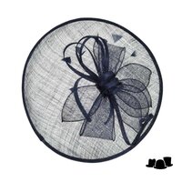 seeberger fascinator disc wanda sinamay  blauw