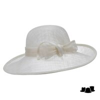 seeberger gelegenheidshoed sinamay mika white