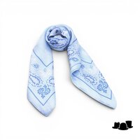 onkar neckerchief satijn big paisley light blue