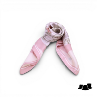 onkar neckerchief sjaaltje satijn lillies vintage pink