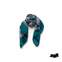 onkar neckerchief sjaaltje satijn fern forest green