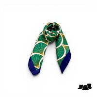 onkar neckerchief sjaaltje satijn art deco green and gold