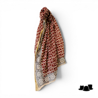onkar zomer sjaal en pareo jaipur golden cream and bordeaux