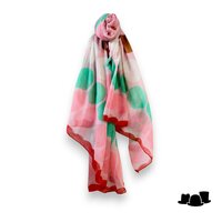 zomer sjaal big polka dots  viscose multicolor
