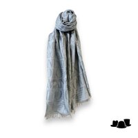 emporio armani zomer sjaal linnenmix dark silver