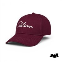 stetson baseball cap classic lettering bordeaux