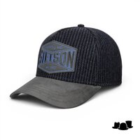stetson trucker cap suede and wool blauwgrijs