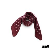 onkar neckerchief soft polka dots burgundy white