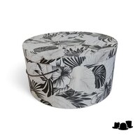 jos van dijck vintage hoedendoos 42cm botanic black and white