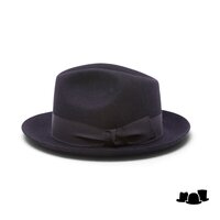baldini fedora classico gesneden rand zwart