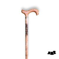 garcia 1880 wandelstok haya tallada flameada messing ring beukenhout bruin