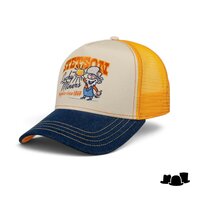 stetson trucker cap lucky miners yellow and blue