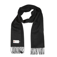 john hanly merino luxury wool scarf solid black 